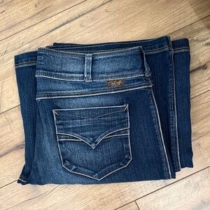 Silver Jeans Indigo Trouser/Flare Jeans with Contrast Stitching